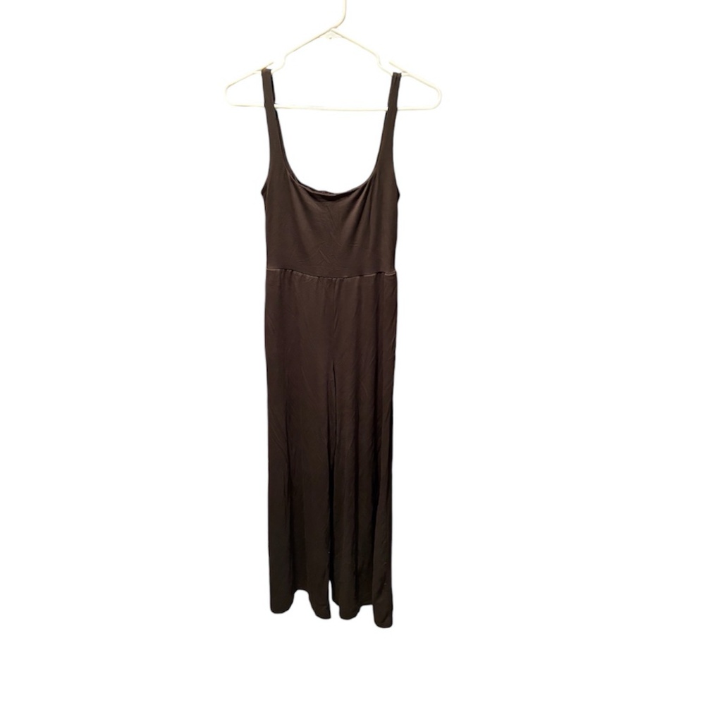 Steve Madden Amy Knit Wide Leg Jumpsuit in Deep Olive XS NWT